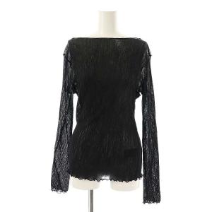 24SS シアークレープジャージロングTシャツ カットソー 黒 /MI OS