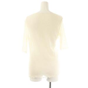 NOBLE 24SS シアークレープジャージ五分袖Tシャツ カットソー アイボリー /MI OS