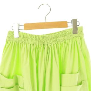 homspun バルキーシーチング ダブルポケットSK スカート フレア ロング M ライトグリーン /DF OS