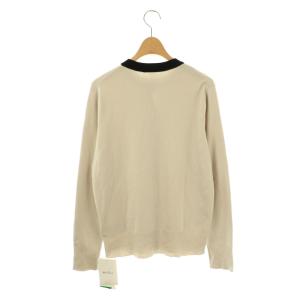 MILA OWEN MILAOWEN 23SS バイカラー ニットカーディガン 長袖 1 グレージュ 黒 /NR OS