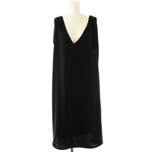 V-NECK OVERSIZE DRESS ワンピース ロング Vネック 36 ブラック /ES OS