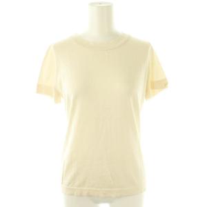 シルク半袖ニット カットソー プルオーバー 2 アイボリー 5027110 /DF OS