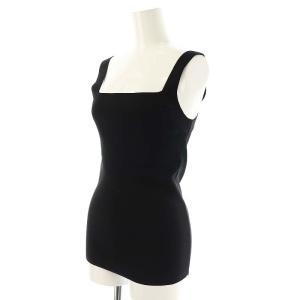 CHAOS ニットキャミソール スクエアネック F 黒 ブラック /AT OS