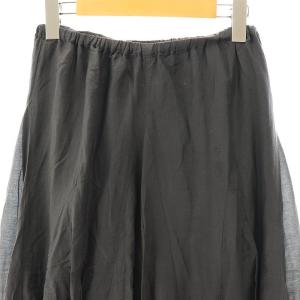 Ron Herman CP SHADES コットンシルクロングスカート ギャザー マキシ XS グレー /AT OS