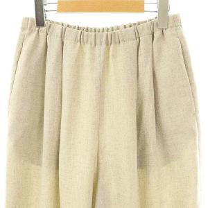 ENFOLD リネンライクリラックスワイドゴムトラウザーパンツ イージー 38 グレー /AT OS