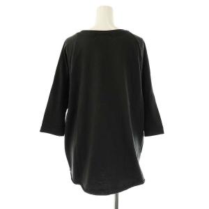 L'Appartement ×アメリカーナ ロゴTシャツ カットソー 七分袖 チャコールグレー /CX OS