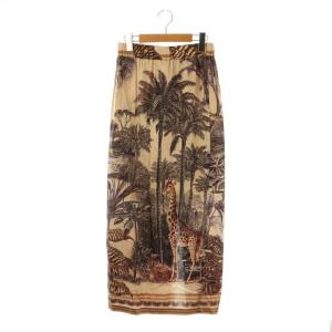 25SS LISA PRINT スカート ベージュ ブラック