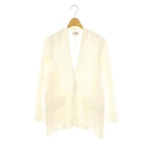 23SS Linen No Collar Jacket ノーカラージャケット カラーレス ホワイト /DF