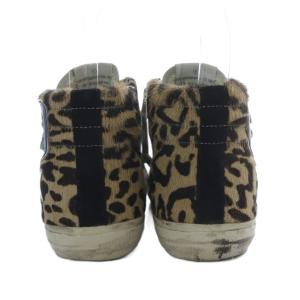 GOLDEN GOOSE LEOPARD HIGH TOP SNEAKER スニーカー ハイカット ハラコ 38 ブラウン /YO2
