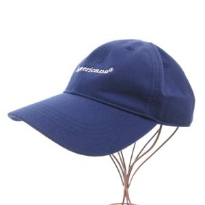 AMERICANA ロゴ刺繍キャップ 帽子 青 ブルー /GV