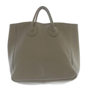 YOUNG & OLSEN エンボスレザートートバッグM ハンドバッグ ロゴ ベージュ /SR25