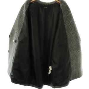 JOURNAL STANDARD スーパー140ビーバーテーラーコート チェスター ロング チェック 36 グレー /AT OS