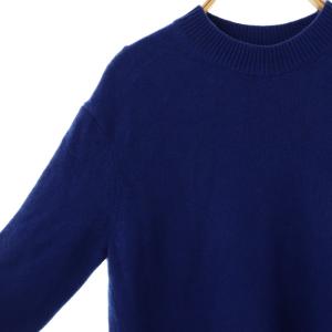 Theory CASHMERE SOLID CREW ニット セーター 長袖 カシミヤ S 青 /NR OS
