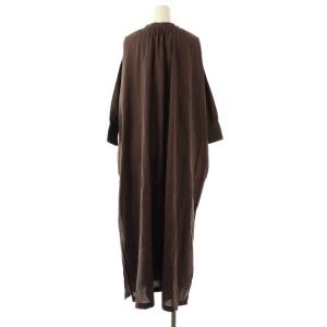 COLLAGE GALLARDAGALANTE シャツワンピース 長袖 ロング 前開き コットン F 茶 /NR OS