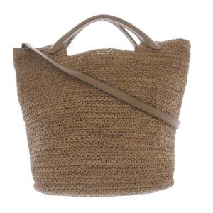 HELEN KAMINSKI Cassia S ラフィア2WAYバッグ ブラウン