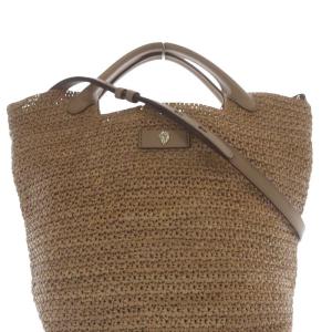 HELEN KAMINSKI Cassia S ラフィア2WAYバッグ ブラウン