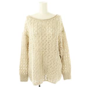 24AW コットンリネン オーバーサイズドプルオーバー ニット セーター 0 ライトベージュ /ES OS