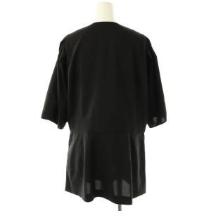 rim.ark JK like v neck SH ジャケットライクVネックシャツ 七分袖 38 黒 ブラック /AT
