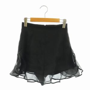 23SS オーガンフリルスカショーパン ショートパンツ キュロット 0 黒 /MI OS