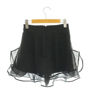 SNIDEL 23SS オーガンフリルスカショーパン ショートパンツ キュロット 0 黒 /MI OS
