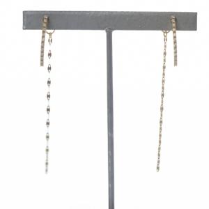 ビジュー チェーン ピアス K18 ゴールド 872193 /YO22