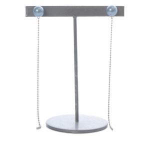 リラバイスピックアンドスパン 24年 インディゴパール1粒ピンピアス K10 ボールチェーン ネイビー