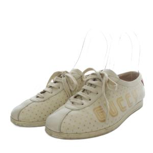 GUCCI GUCCY STAR スニーカー ローカット レザー 36.5 アイボリー 519718 /YO5