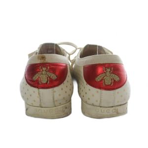 GUCCI GUCCY STAR スニーカー ローカット レザー 36.5 アイボリー 519718 /YO5