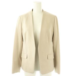 PLST ブラッシュドバックカラーレスジャケット パンツ セットアップ 上下 スーツ S M ベージュ /AT OS