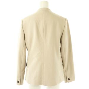 PLST ブラッシュドバックカラーレスジャケット パンツ セットアップ 上下 スーツ S M ベージュ /AT OS