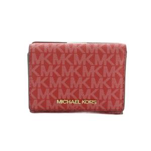 JET SET TRAVEL コンパクト ウォレット ミディアム 財布 三つ折り 小銭入れ MK柄 ピンク