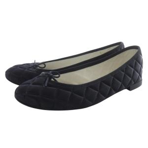 Cendrillon Satin Bulle バレエシューズ パンプス 36.5 黒 ブラック /SR57