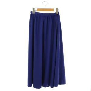 23SS 洗える マットスキューバ フレアスカート XS ロイヤルブルー /ES OS