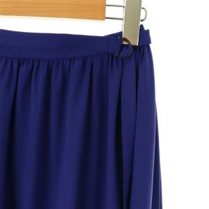 iCB 23SS 洗える マットスキューバ フレアスカート XS ロイヤルブルー /ES OS