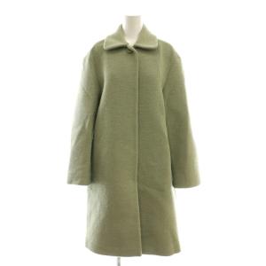 ブークレ ステンカラーコート ロング 38 ライトグリーン /HK OS