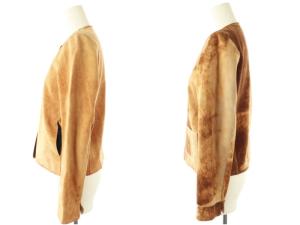 45rpm ラムレザー スエード リバーシブル ノーカラージャケット 1 ベージュ /MI OS