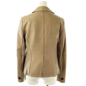 ARMANI COLLEZIONI レザージャケット シープスキン 38 ベージュ /AT OS