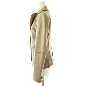 ARMANI COLLEZIONI レザージャケット シープスキン 38 ベージュ /AT OS