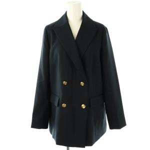24AW ダブルブレストボクシージャケット テーラードジャケット S ネイビー /DF OS