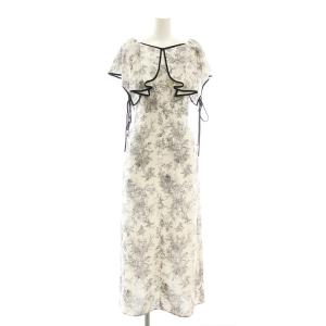 24SS ラッフルボレロパイピングワンピース 0 オフホワイト ブラック /DO OS SH