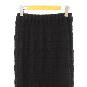 JUSGLITTY 23SS シェルレースタイトスカート マキシ ロング 1 黒 ブラック /AT OS SH