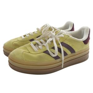 adidas Gazelle Bold スニーカー ロゴ 23.5cm 黄色 イエロー エンジ IF5937 /SR3