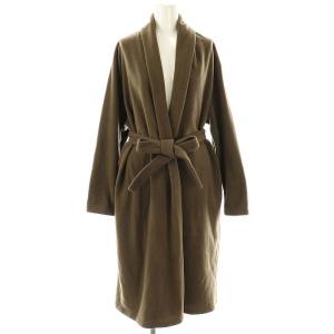 23AW トスカーナジャージー ショールカラーコート ロング 36 ブラウン /DF OS