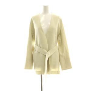 Adam et Rope' セットアップスーツ リネンライク ジャケット パンツ 38 36 アイボリー /DO OS