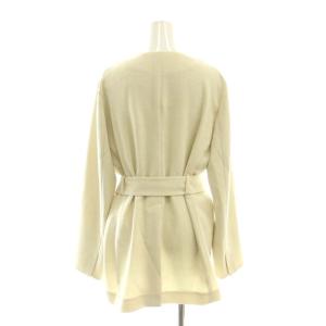 Adam et Rope' セットアップスーツ リネンライク ジャケット パンツ 38 36 アイボリー /DO OS