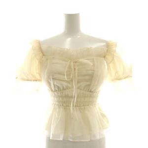 24SS ギャザーフリルオフショルブラウス F アイボリー /DO OS