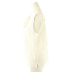 Diagram GRACE CONTINENTAL ボウタイノースリーブブラウス パールボタン 36 白 ホワイト /AT OS