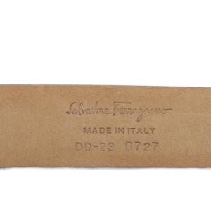 Salvatore Ferragamo ベルト ダブルガンチーニ クリスタル レザー ブルー DD-23 B727