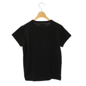 agnes b. ロゴ ゼブラプリント コットン 半袖 Tシャツ カットソー 1 ブラック ホワイト /ES OS