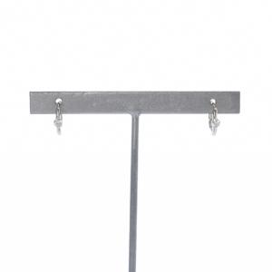 STAR JEWELRY STARJEWELRY DIAMOND CLICK HOOP PIERCED EARRING K10 ホワイトゴールド